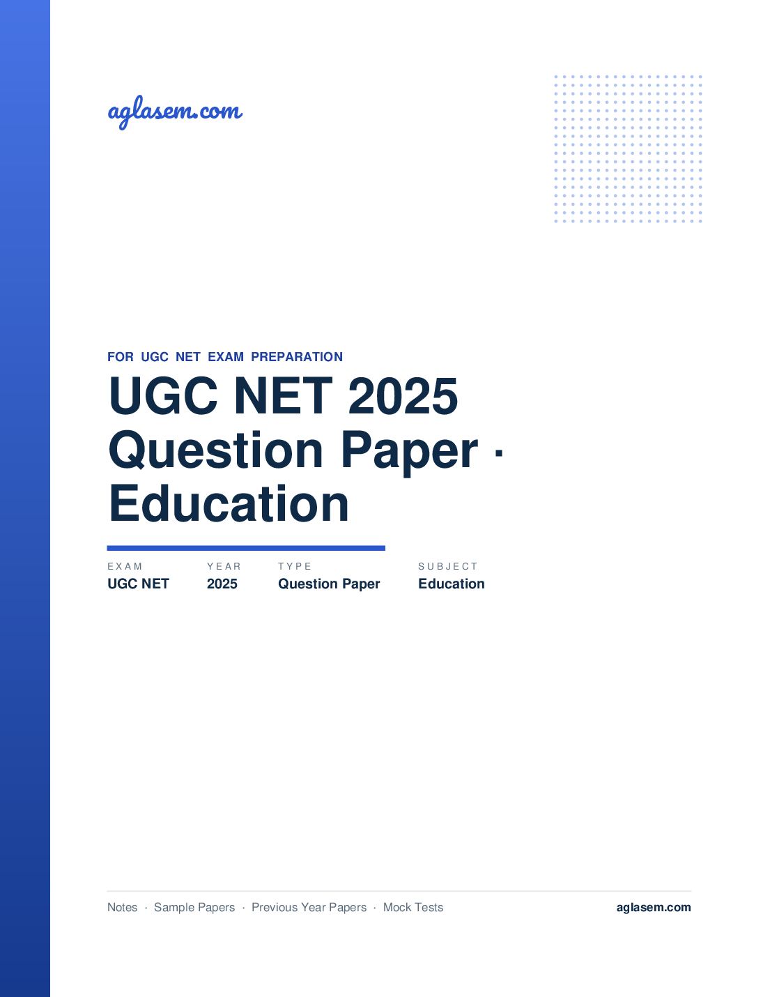 UGC NET 2025 Question Paper Education - Page 1 of 158