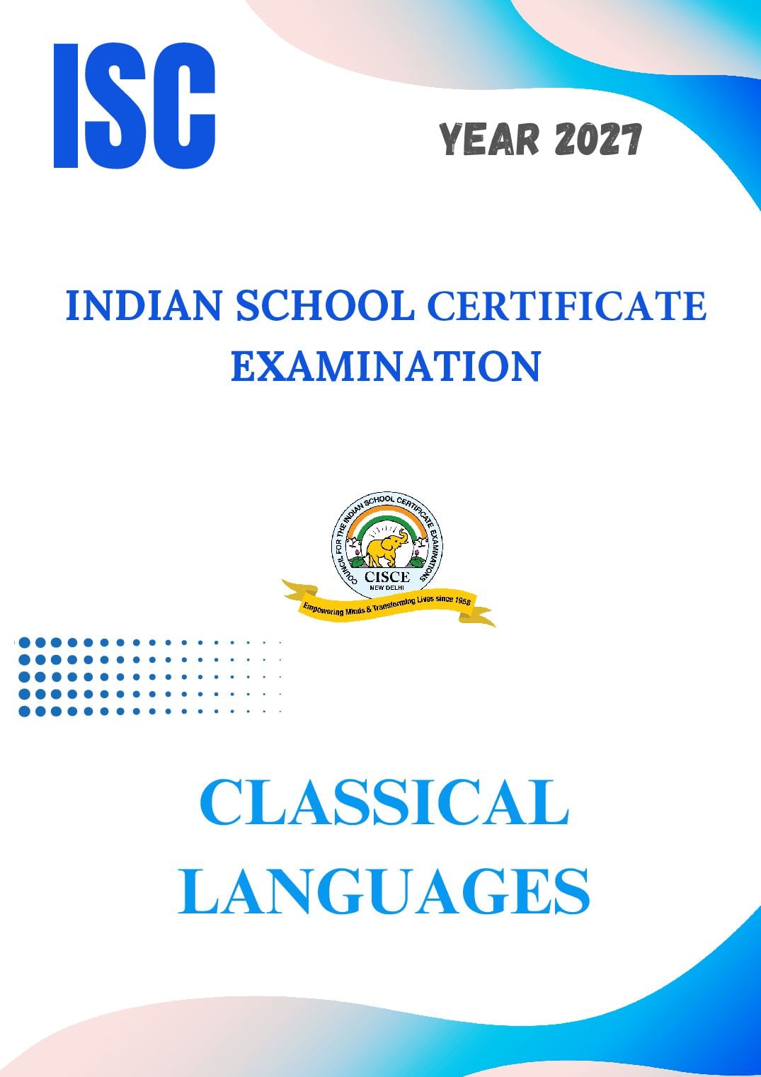 ISC Class 11 Syllabus 2027 Classical Languages - Page 1 of 11