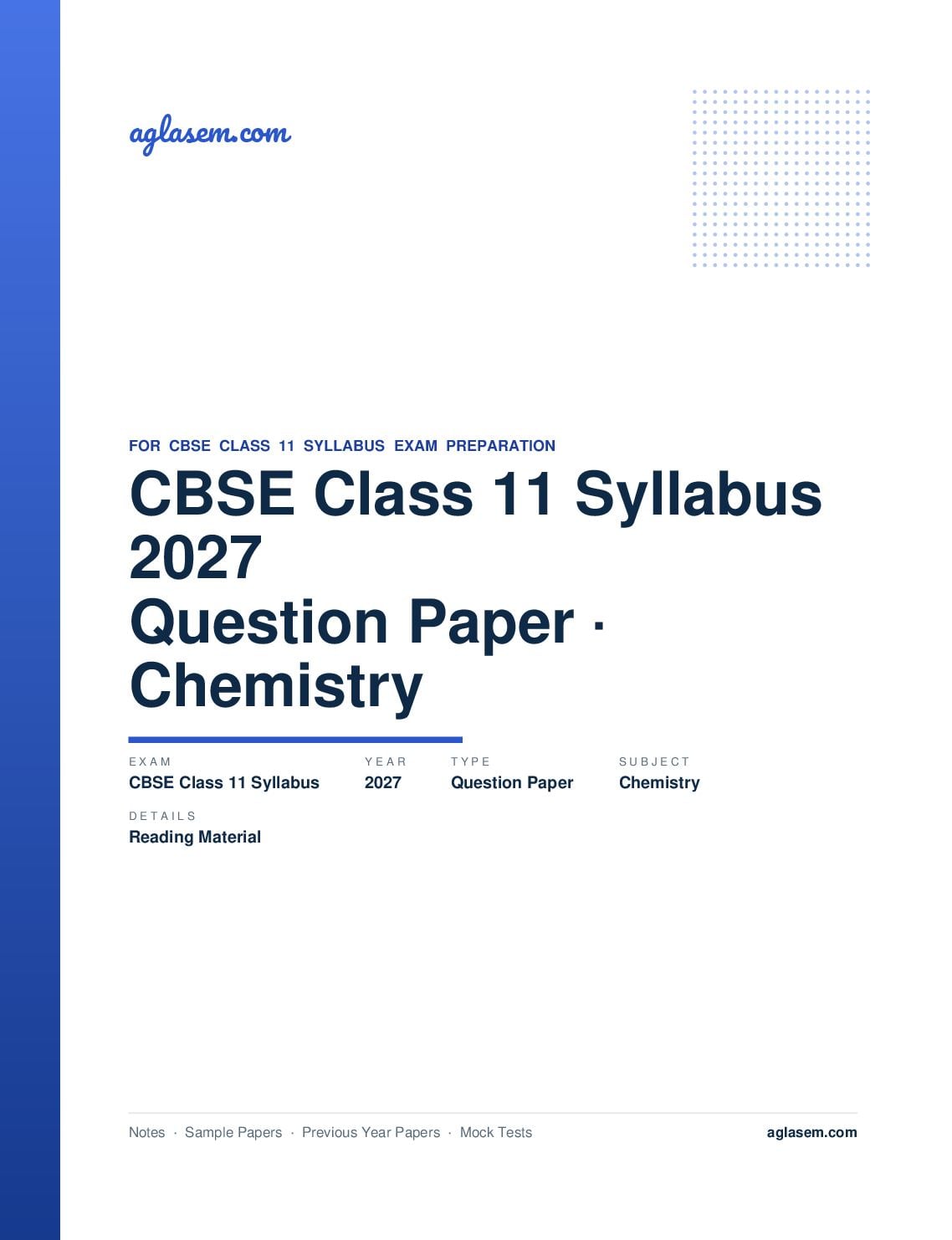 CBSE Class 11 Syllabus 2027 Chemistry Reading Material - Page 1 of 75