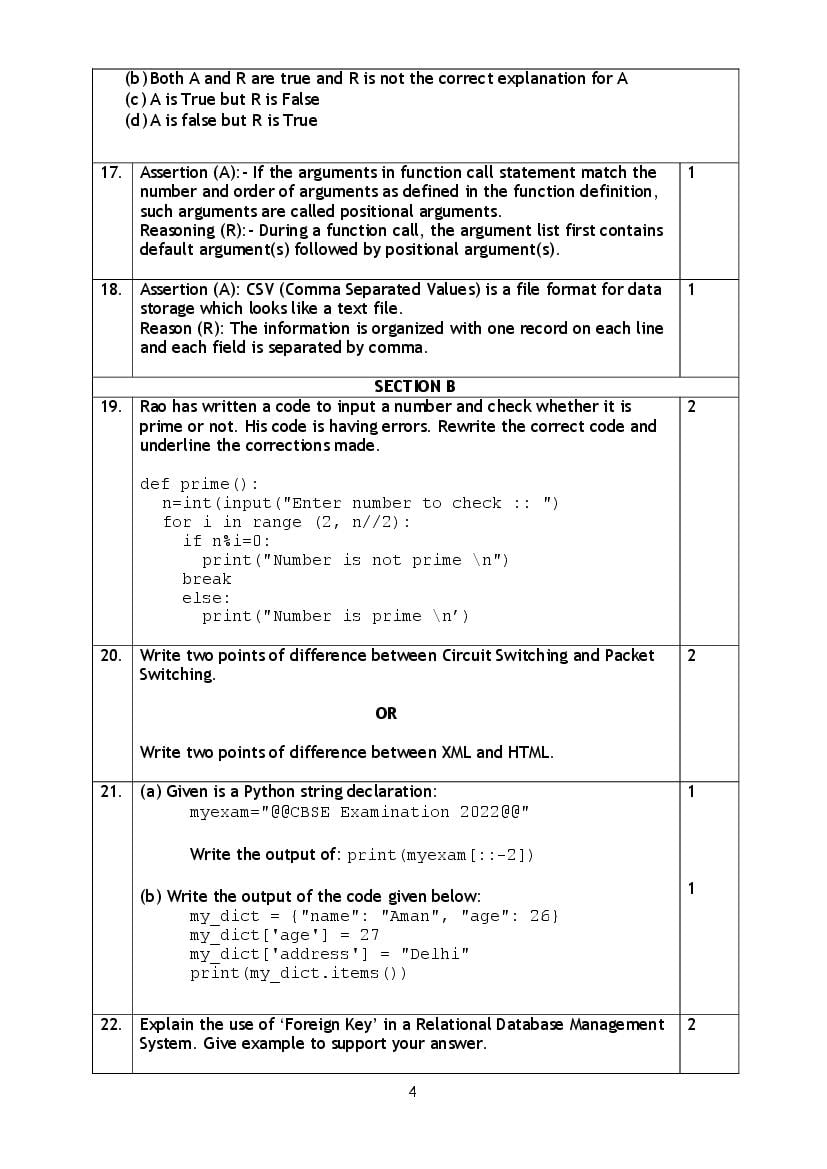 gre sample paper for computer science