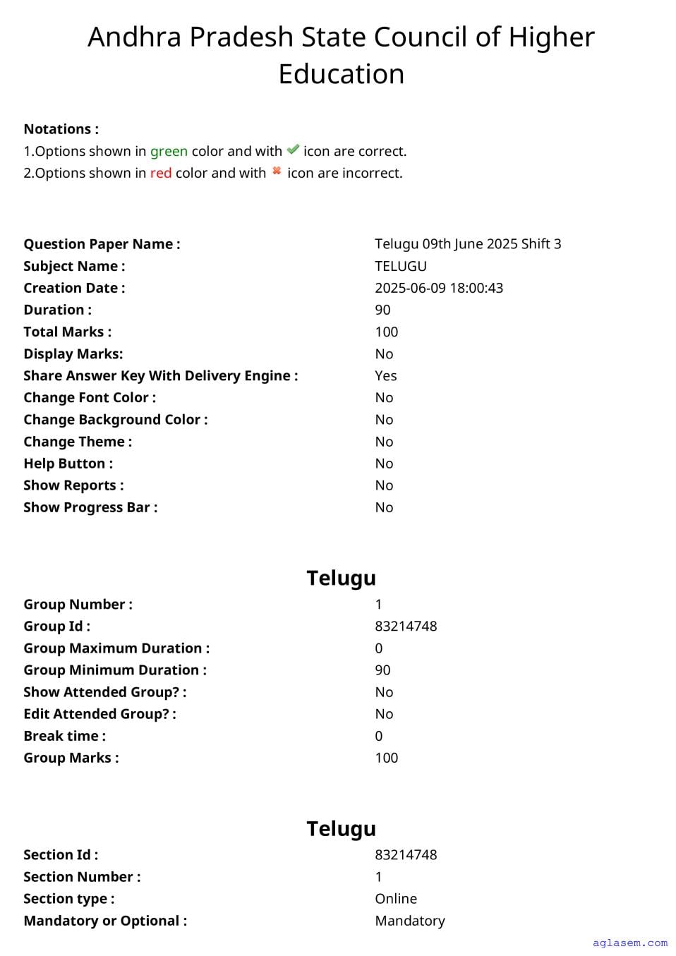 AP PGCET 2025 Question Paper with Answer Key Telugu - Page 1 of 48