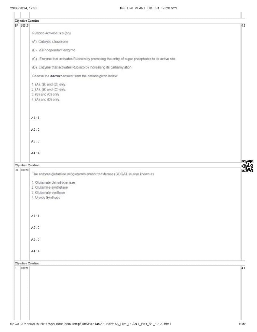 ICAR AIEEA PG 2024 Question Paper PDF (20 Subjects + Answer Key)