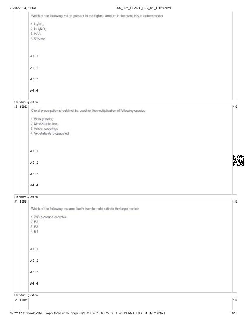 ICAR AIEEA PG 2024 Question Paper PDF (20 Subjects + Answer Key)