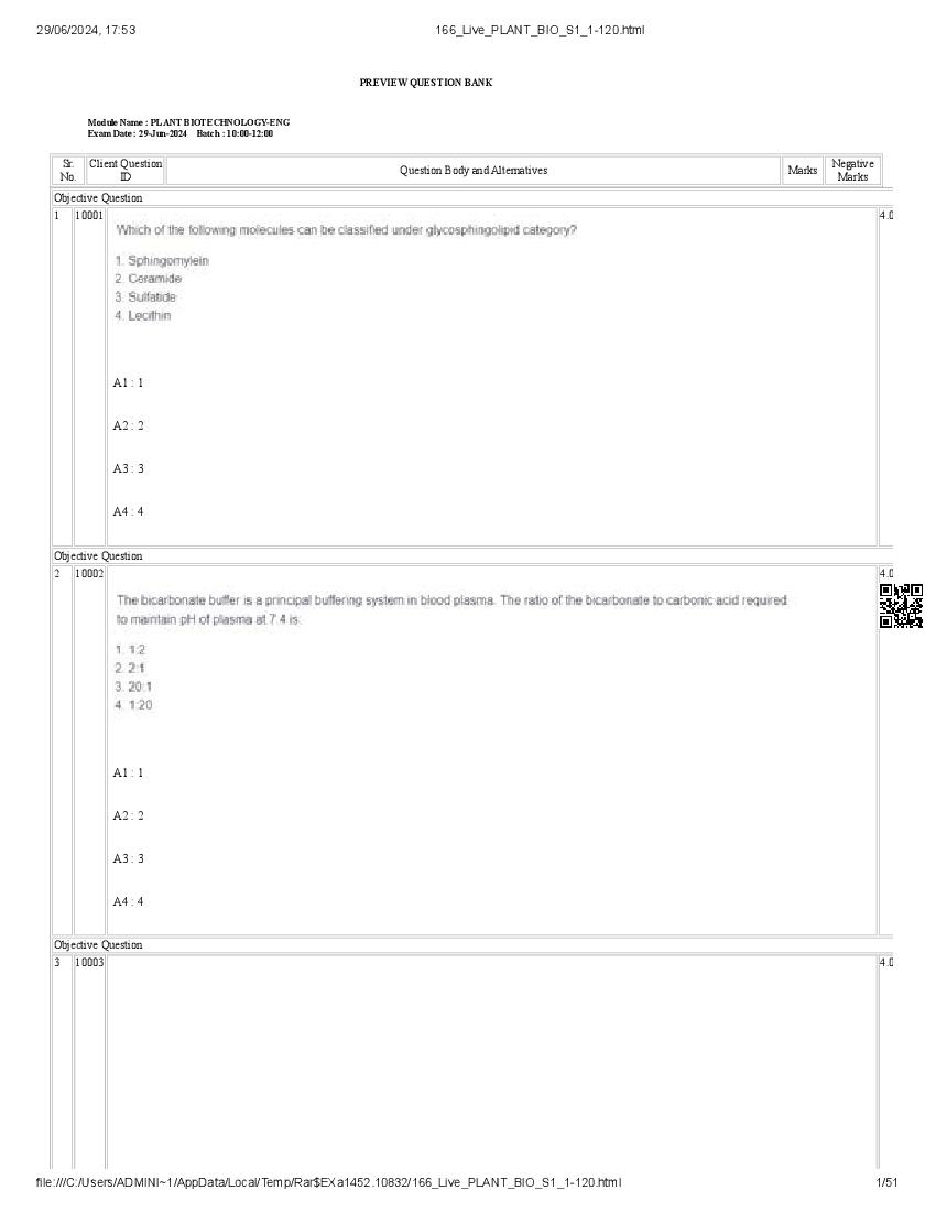 ICAR AIEEA PG 2024 Question Paper PDF (20 Subjects + Answer Key)