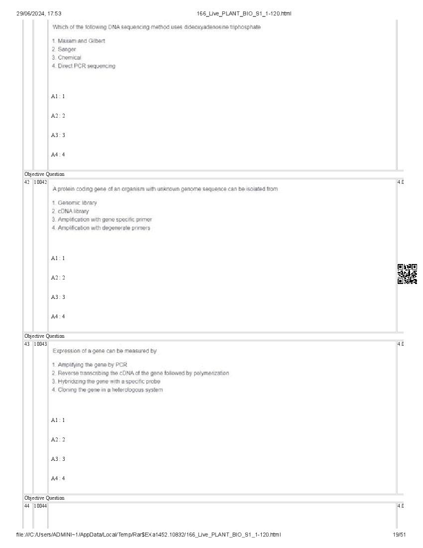 ICAR AIEEA PG 2024 Question Paper PDF (20 Subjects + Answer Key)