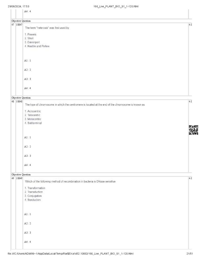 ICAR AIEEA PG 2024 Question Paper PDF (20 Subjects + Answer Key)