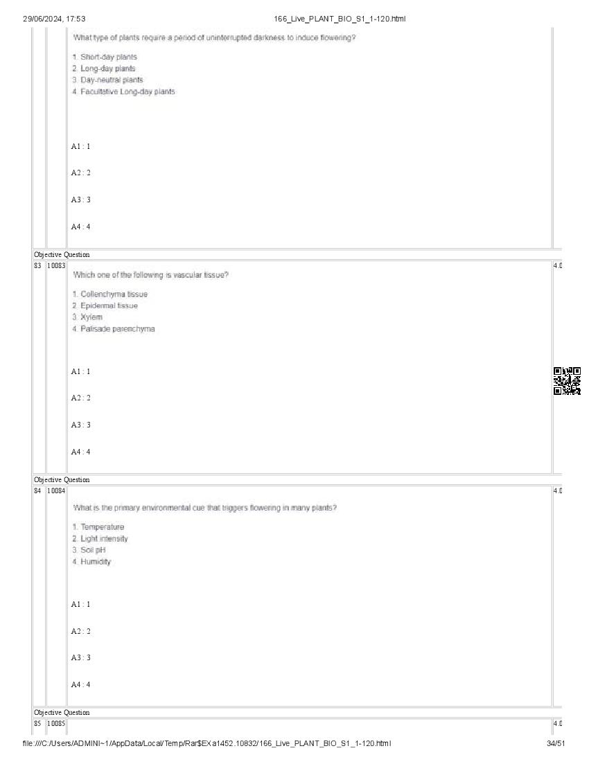 ICAR AIEEA PG 2024 Question Paper PDF (20 Subjects + Answer Key)