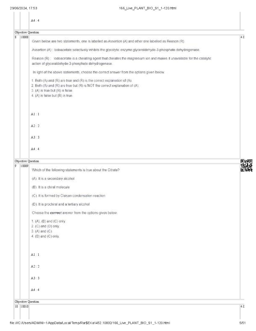 ICAR AIEEA PG 2024 Question Paper PDF (20 Subjects + Answer Key)