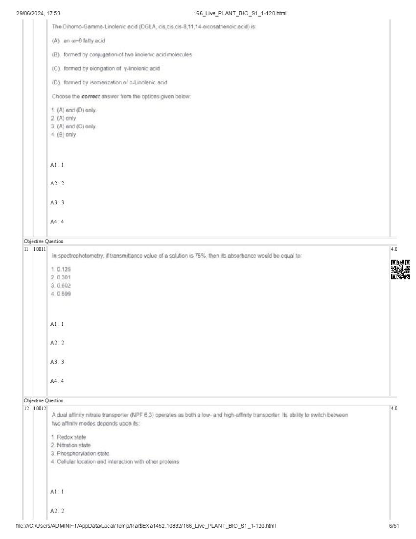 ICAR AIEEA PG 2024 Question Paper PDF (20 Subjects + Answer Key)