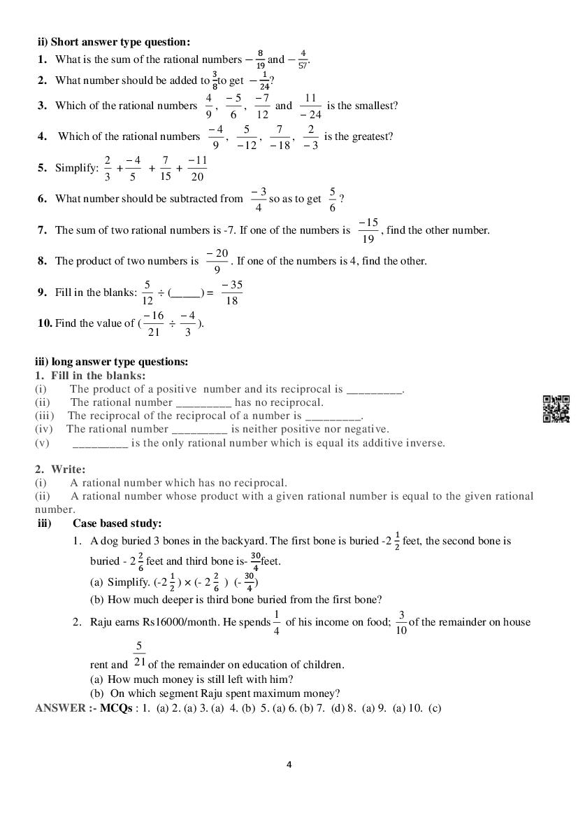 Class 8 Maths Notes For Rational Numbers Pdf Study Material Aglasem Class 8 Maths Notes For Rational Numbers Pdf Study Material Aglasem