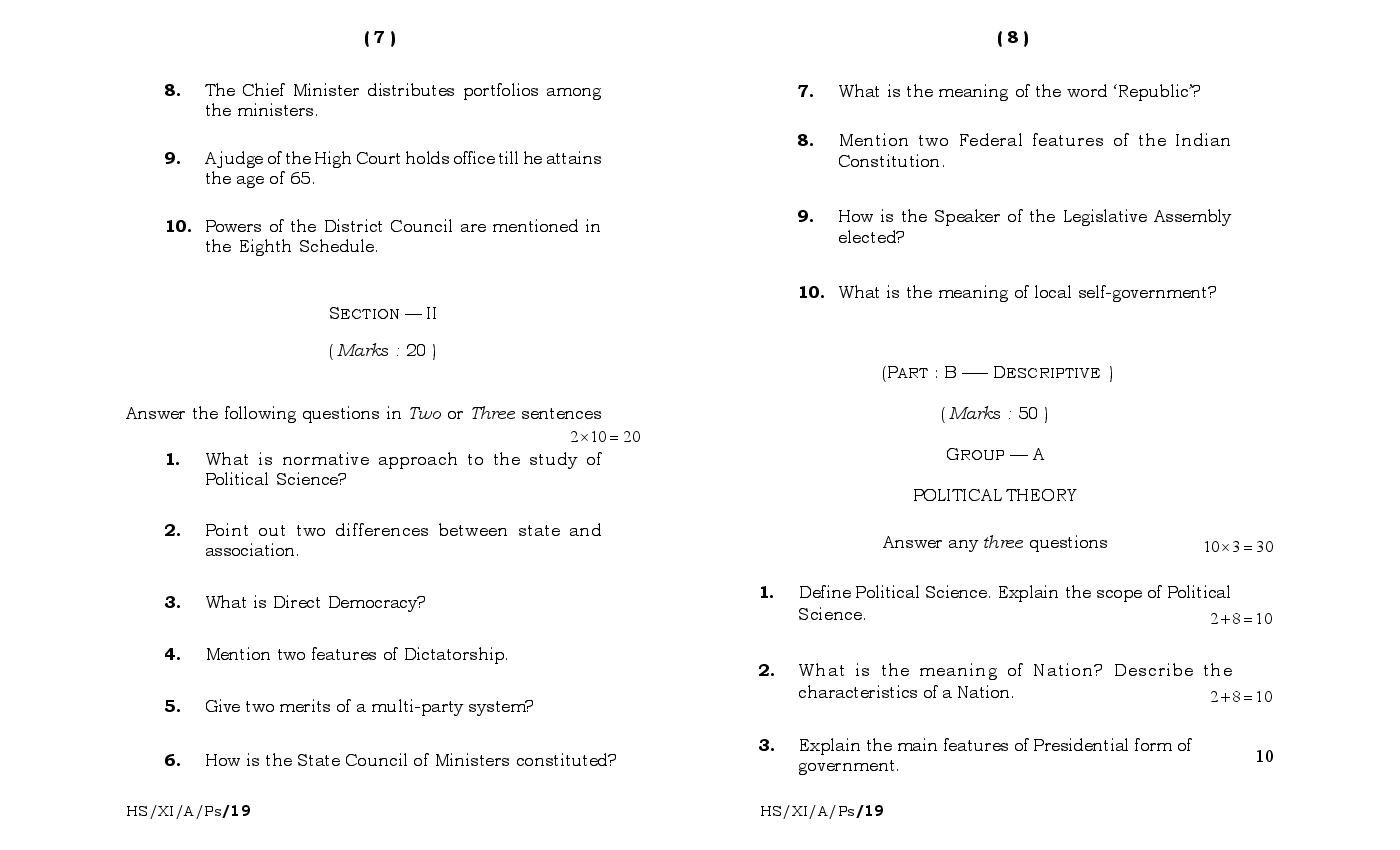 Mbose khasi question paper 2019 image