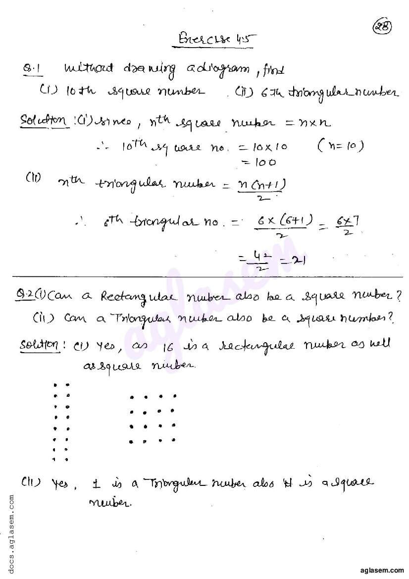 RD Sharma Solutions Class 6 Maths Chapter 4 Operations on Whole Numbers Exercise 4.5 - Page 1