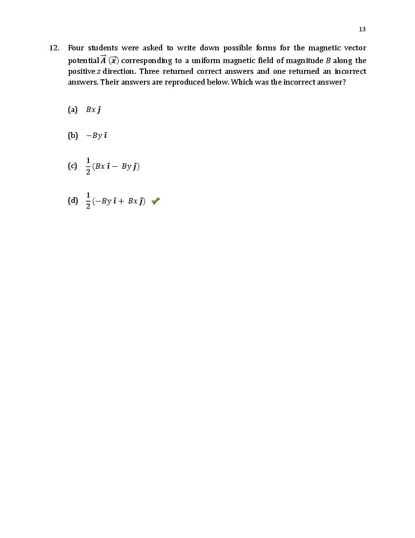 TIFR GS 2020 Question Paper PDF (6 Papers incl. Wildlife Biology)