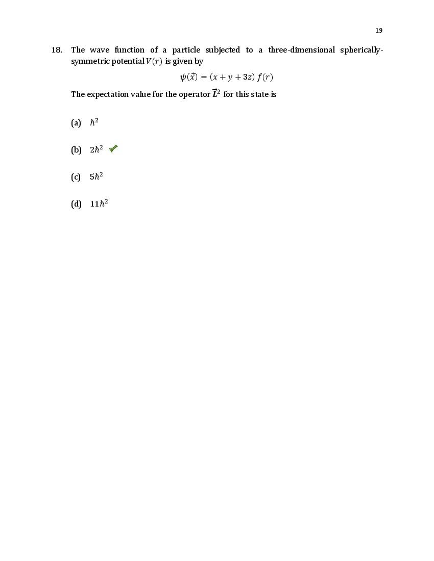TIFR GS 2020 Question Paper PDF (6 Papers incl. Wildlife Biology)