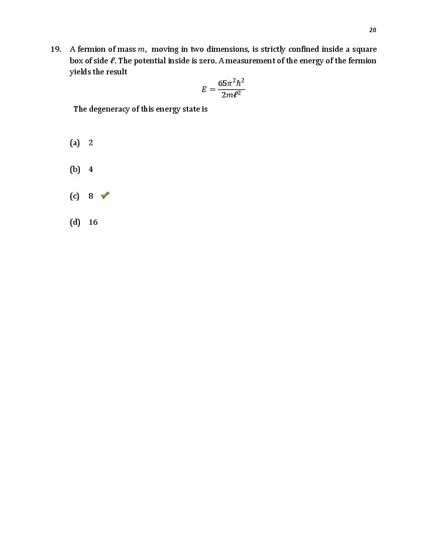 TIFR GS 2020 Question Paper PDF (6 Papers incl. Wildlife Biology)