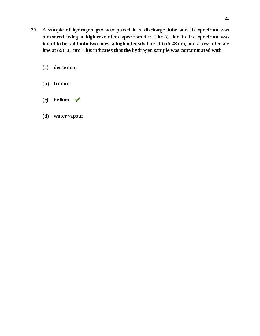 TIFR GS 2020 Question Paper PDF (6 Papers incl. Wildlife Biology)