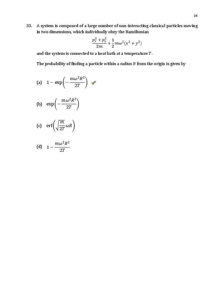 TIFR GS 2020 Question Paper PDF (6 Papers incl. Wildlife Biology)
