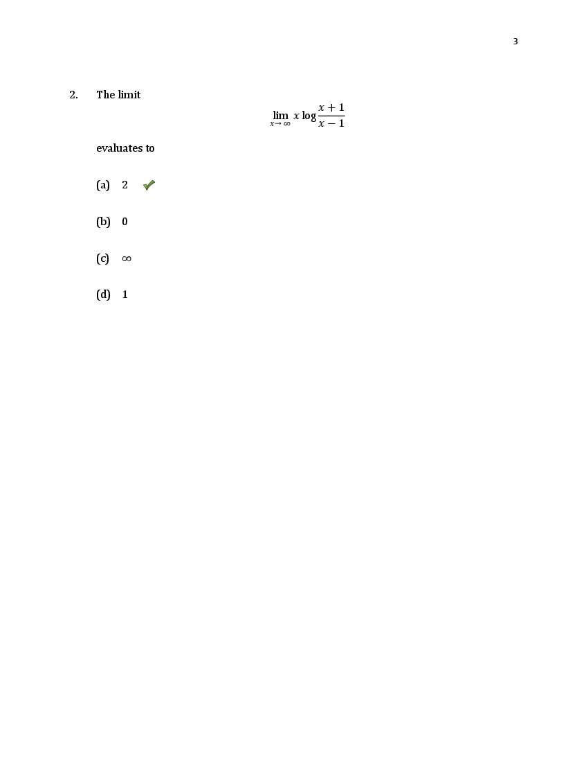 TIFR GS 2020 Question Paper PDF (6 Papers incl. Wildlife Biology)