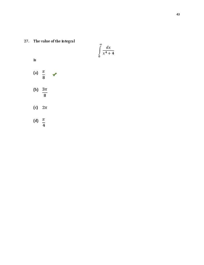 TIFR GS 2020 Question Paper PDF (6 Papers incl. Wildlife Biology)
