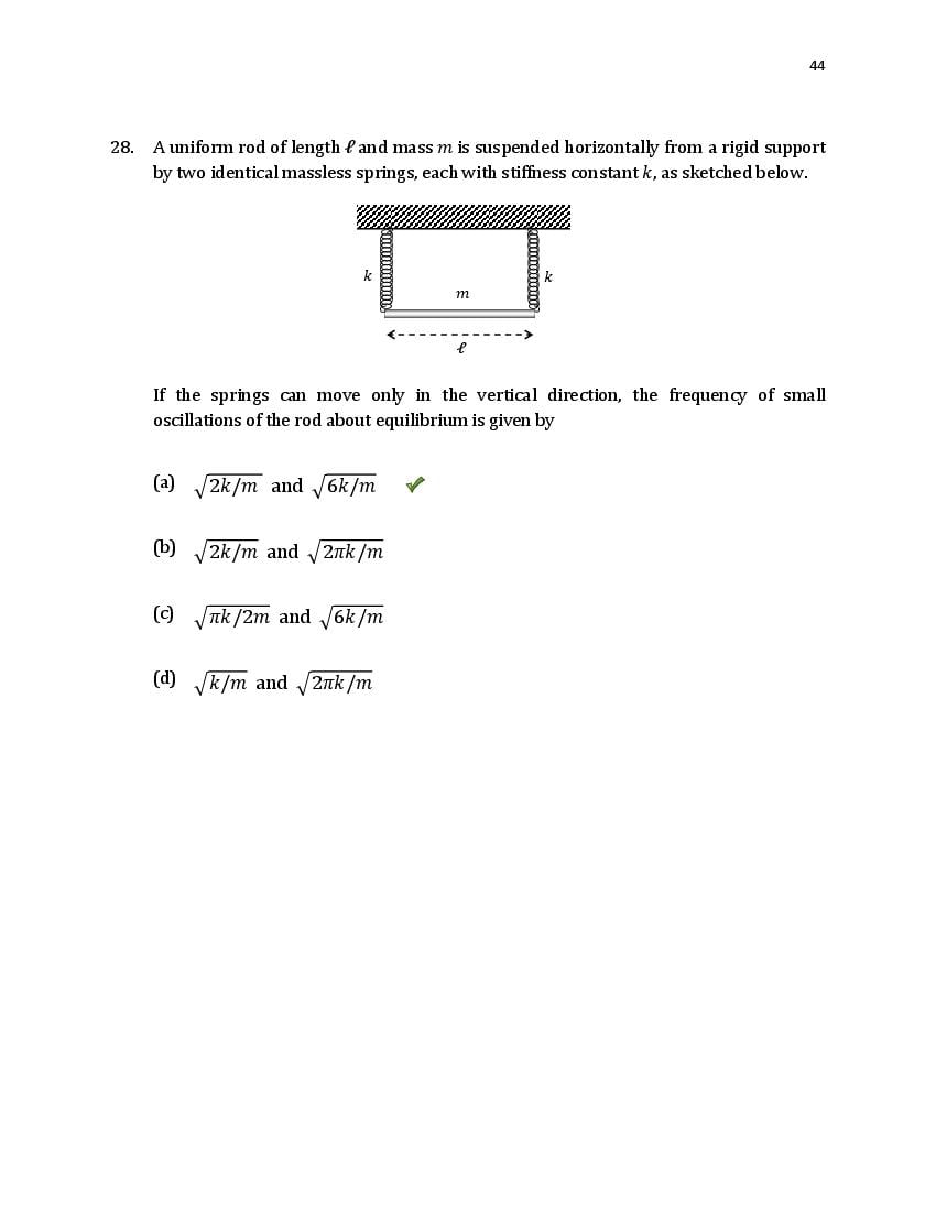 TIFR GS 2020 Question Paper PDF (6 Papers incl. Wildlife Biology)