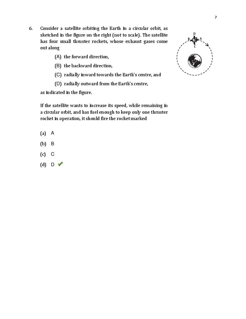 TIFR GS 2020 Question Paper PDF (6 Papers incl. Wildlife Biology)