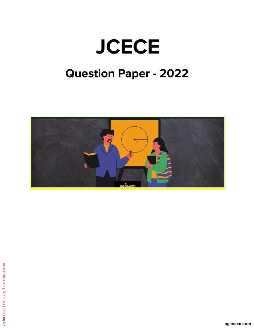 JCECE 2022 Question Paper - Page 1