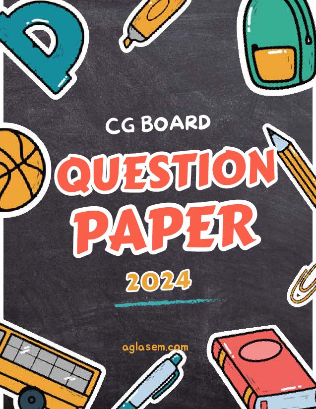 CG Board 10th Question Paper 2024 Hindi - Page 1