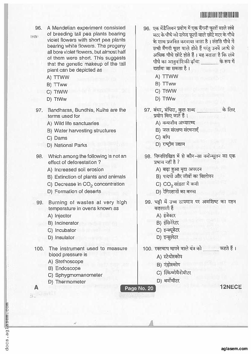 Jharkhand ANM GNM 2018 Question Paper PDF with Answers