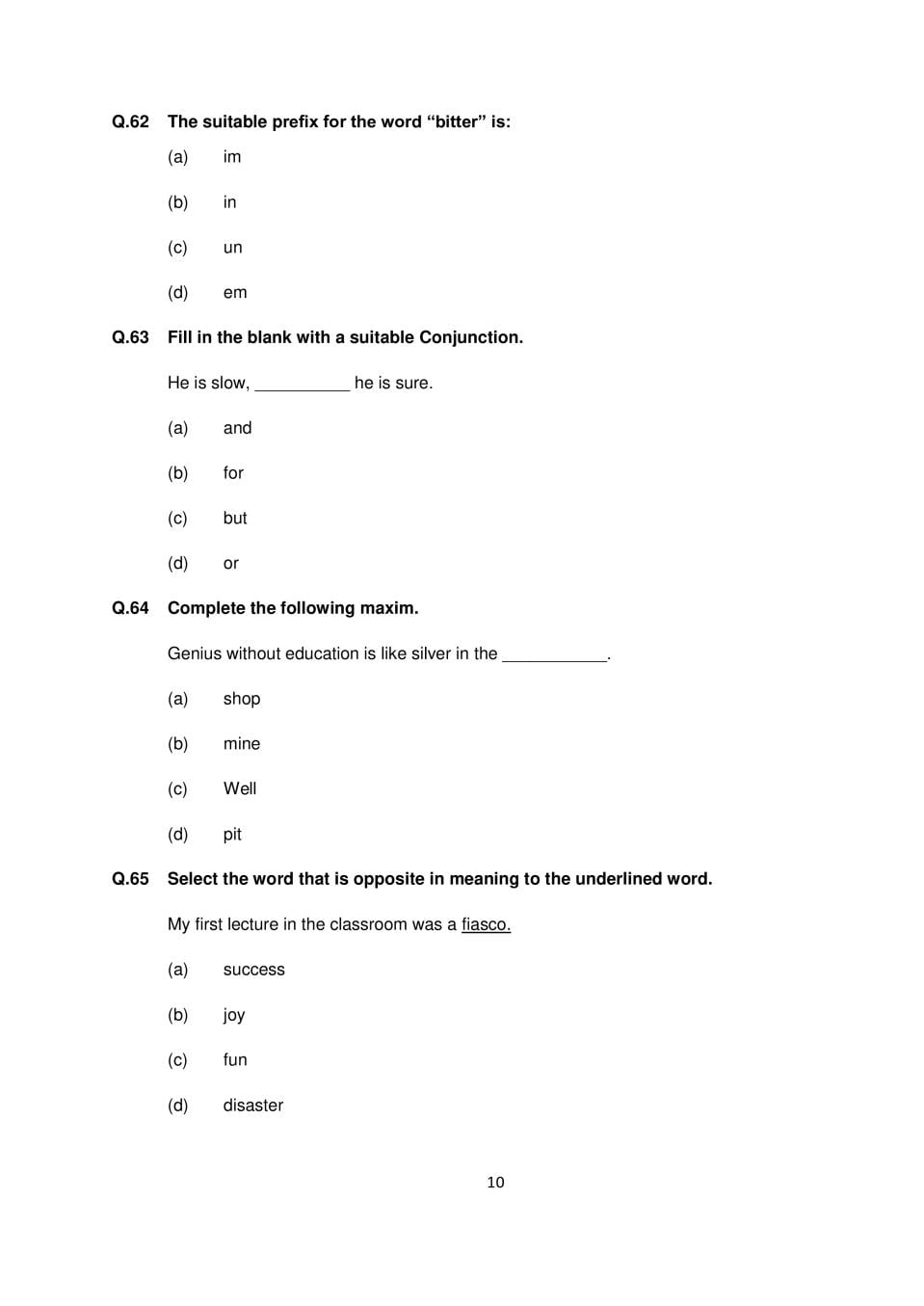 AISSEE 2018 Class 9 Question Paper – Download PDF