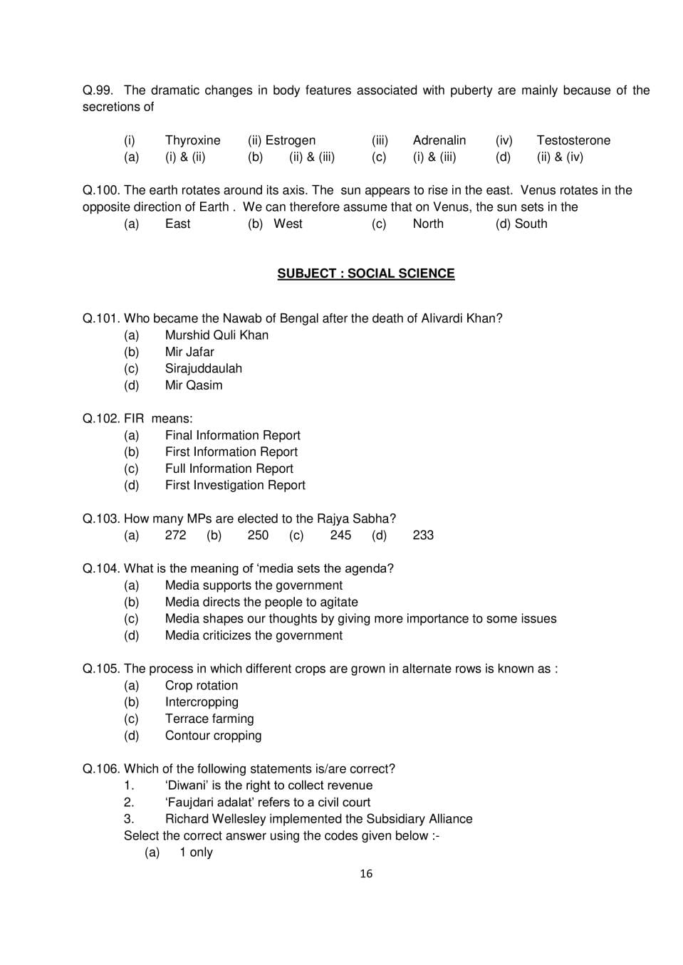 AISSEE 2018 Class 9 Question Paper – Download PDF