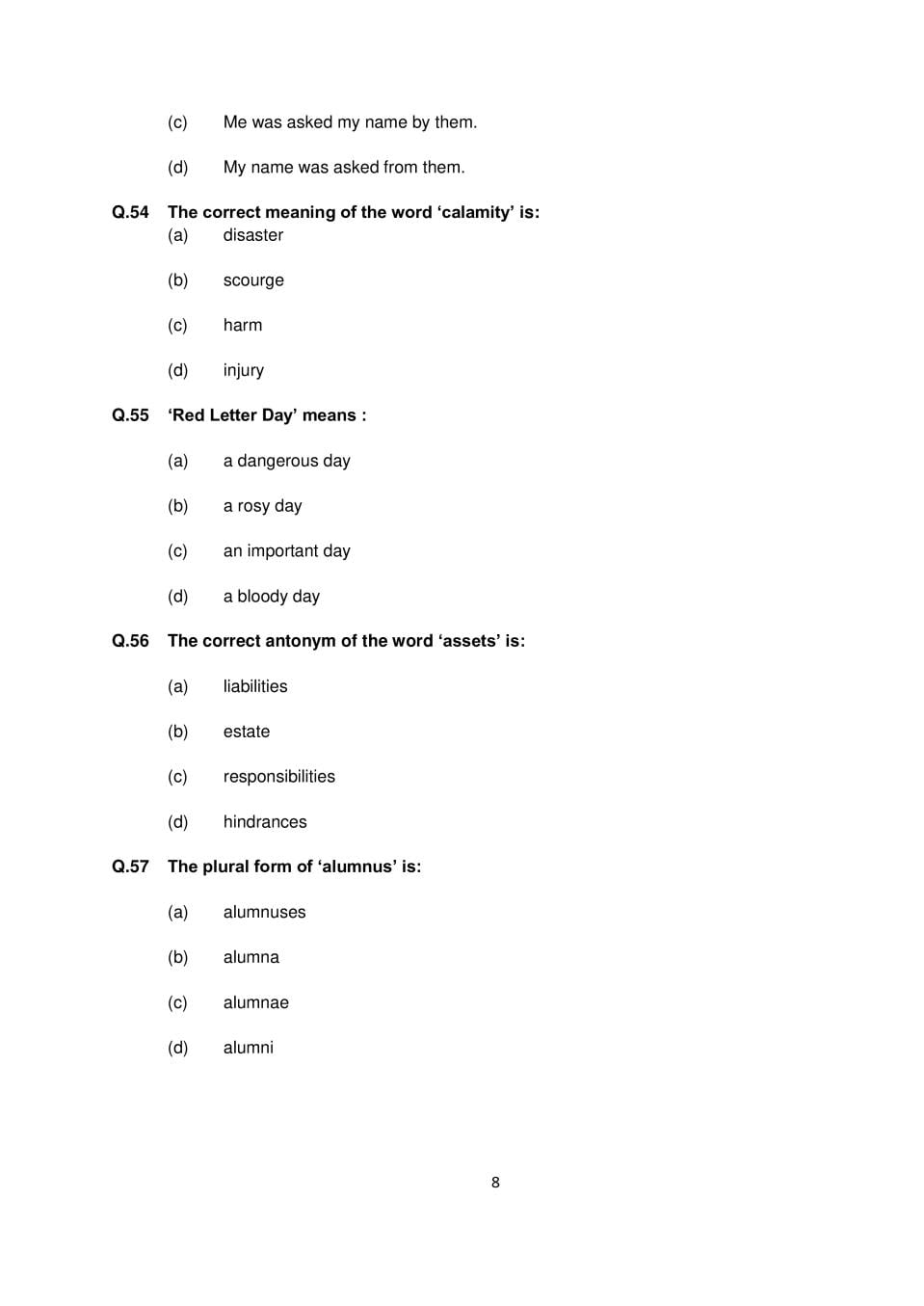AISSEE 2018 Class 9 Question Paper – Download PDF