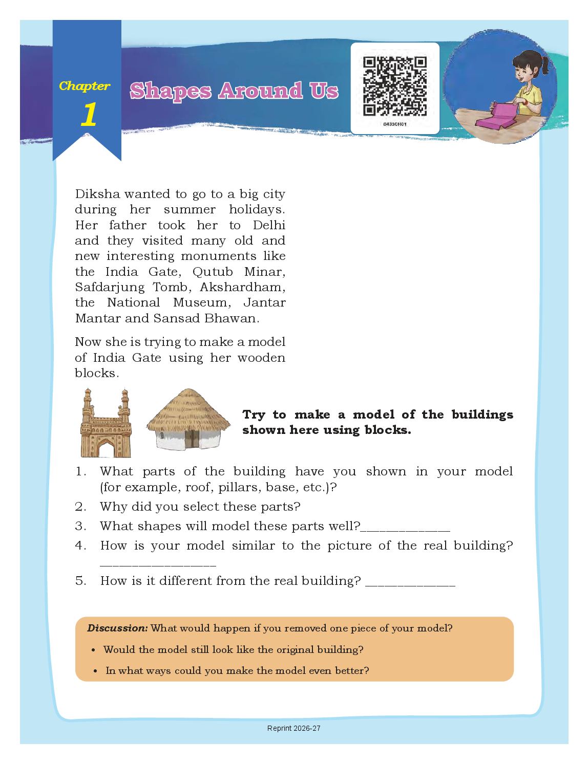 NCERT Book Class 4 Mathematics (Math Mela) Chapter 1 Shapes Around Us - Page 1 of 23