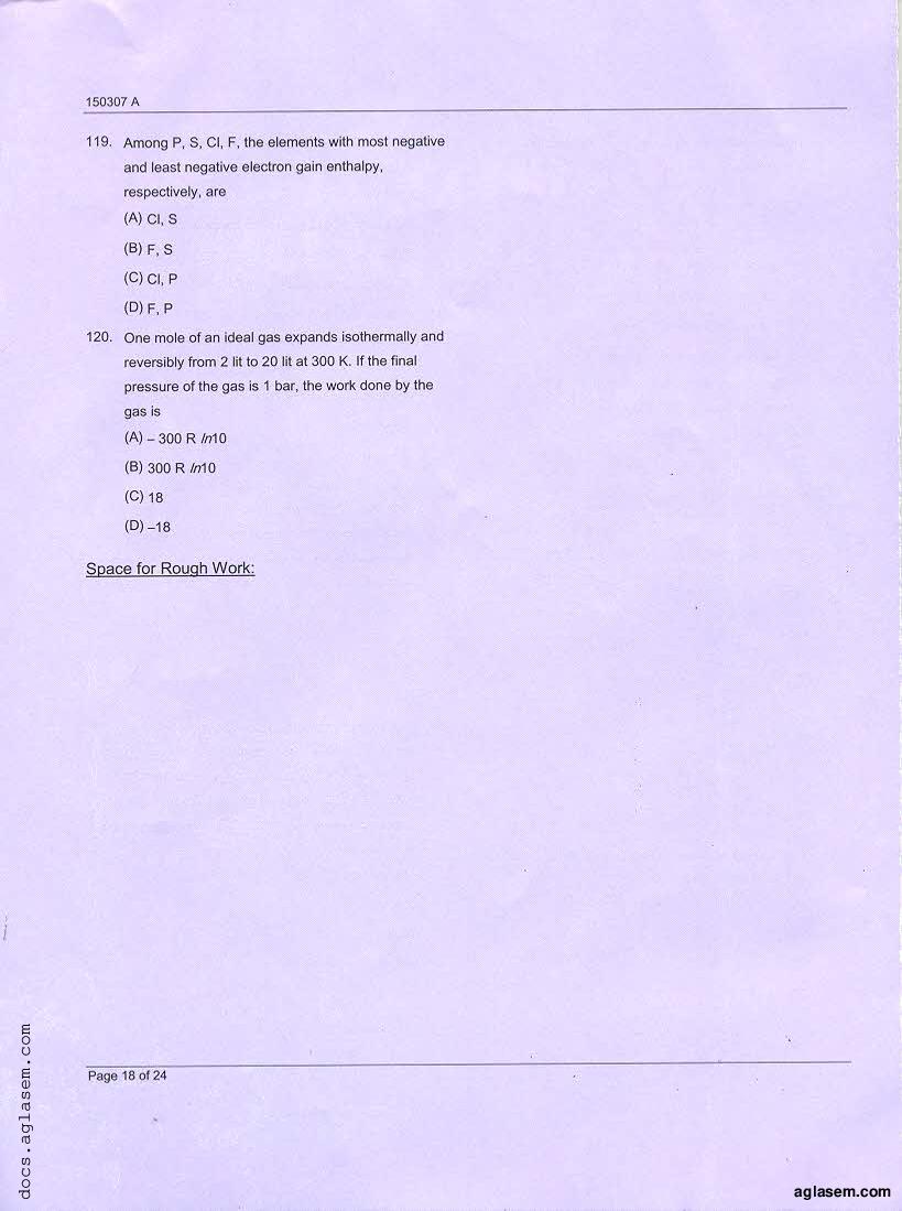 JKCET 2015 Question Paper PDF (Paper A PC, Paper C Maths)