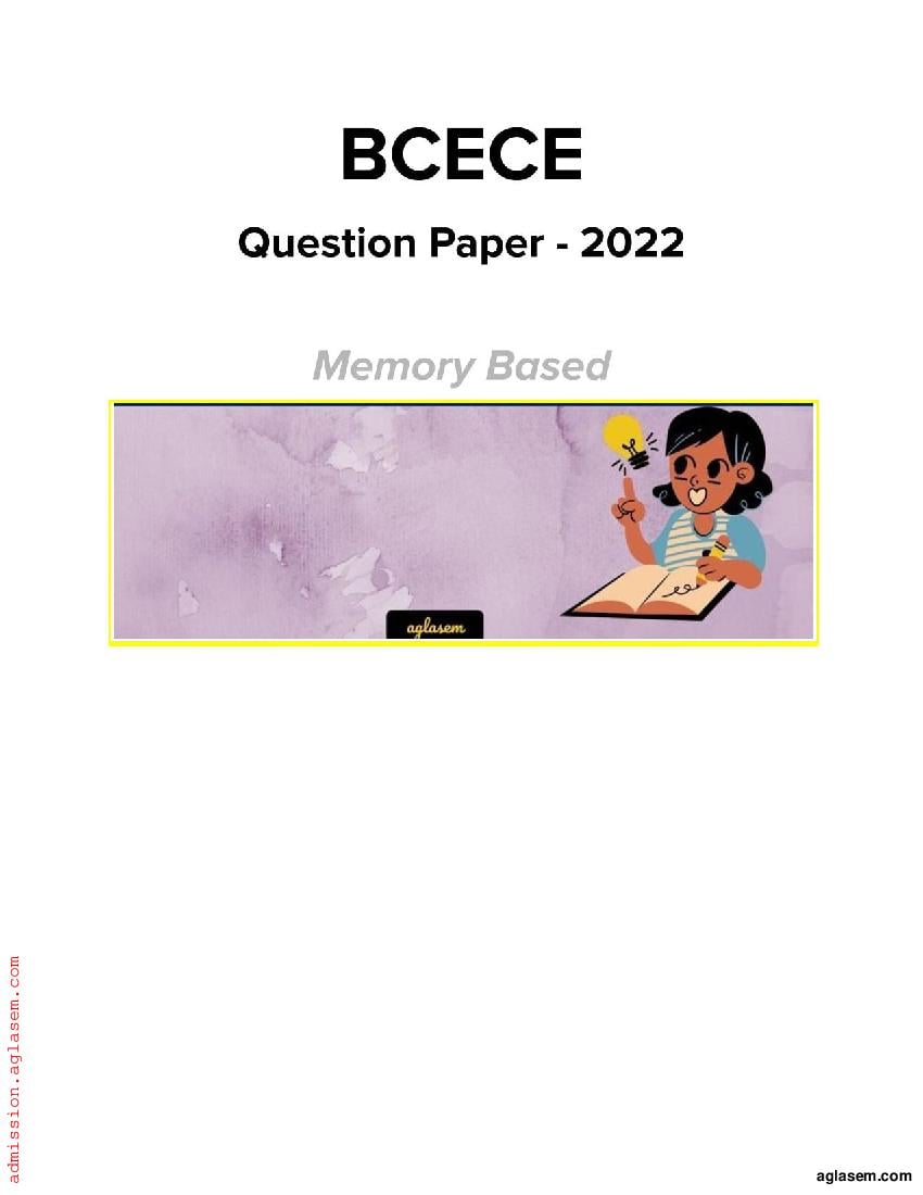 BCECE 2022 Question Paper - Page 1