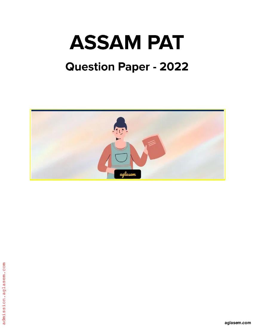 Assam PAT 2022 Question Paper - Page 1