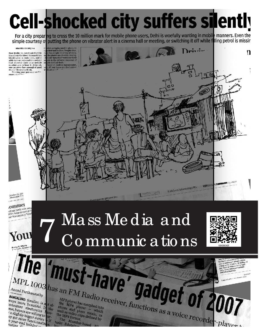 NCERT Book Class 12 Sociology (Social Change and Development in India) Chapter 7 Mass Media and Communications - Page 1