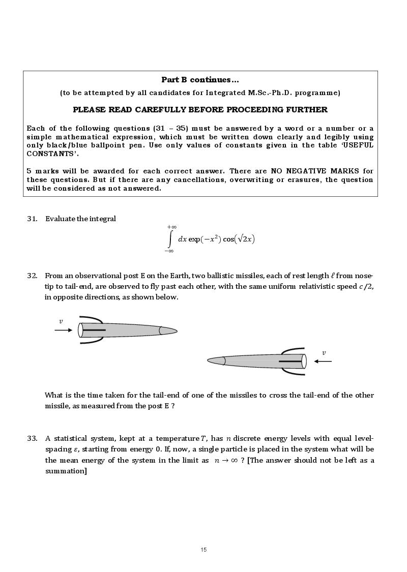 TIFR GS 2018 Question Paper PDF (8 Papers, Sets X and Y)