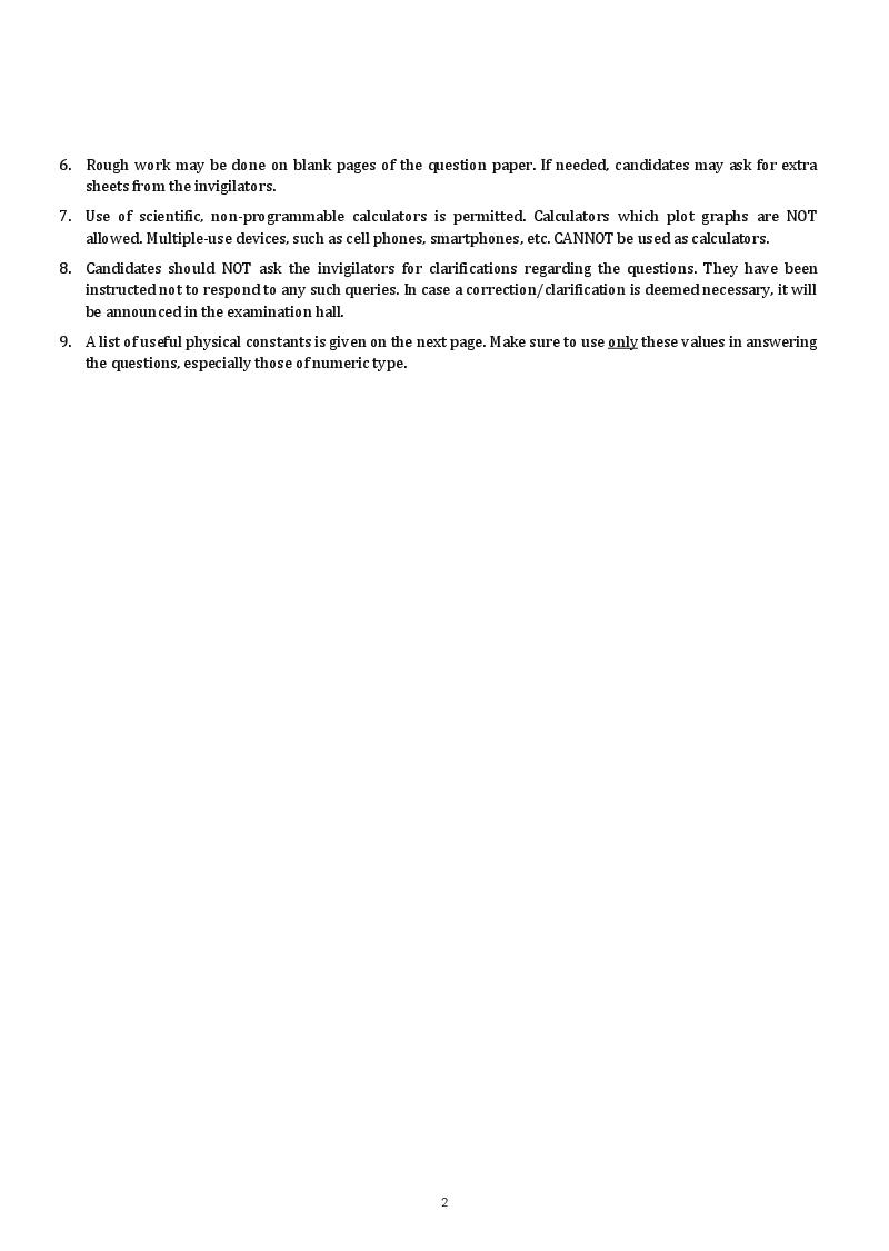 TIFR GS 2018 Question Paper PDF (8 Papers, Sets X and Y)