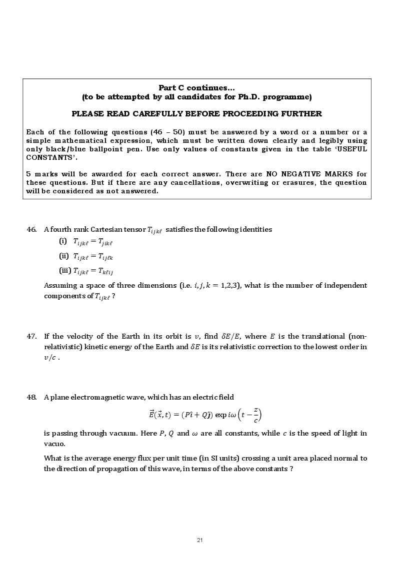 TIFR GS 2018 Question Paper PDF (8 Papers, Sets X and Y)