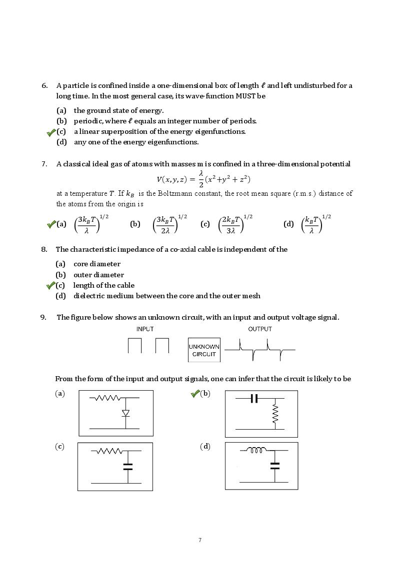 TIFR GS 2018 Question Paper PDF (8 Papers, Sets X and Y)