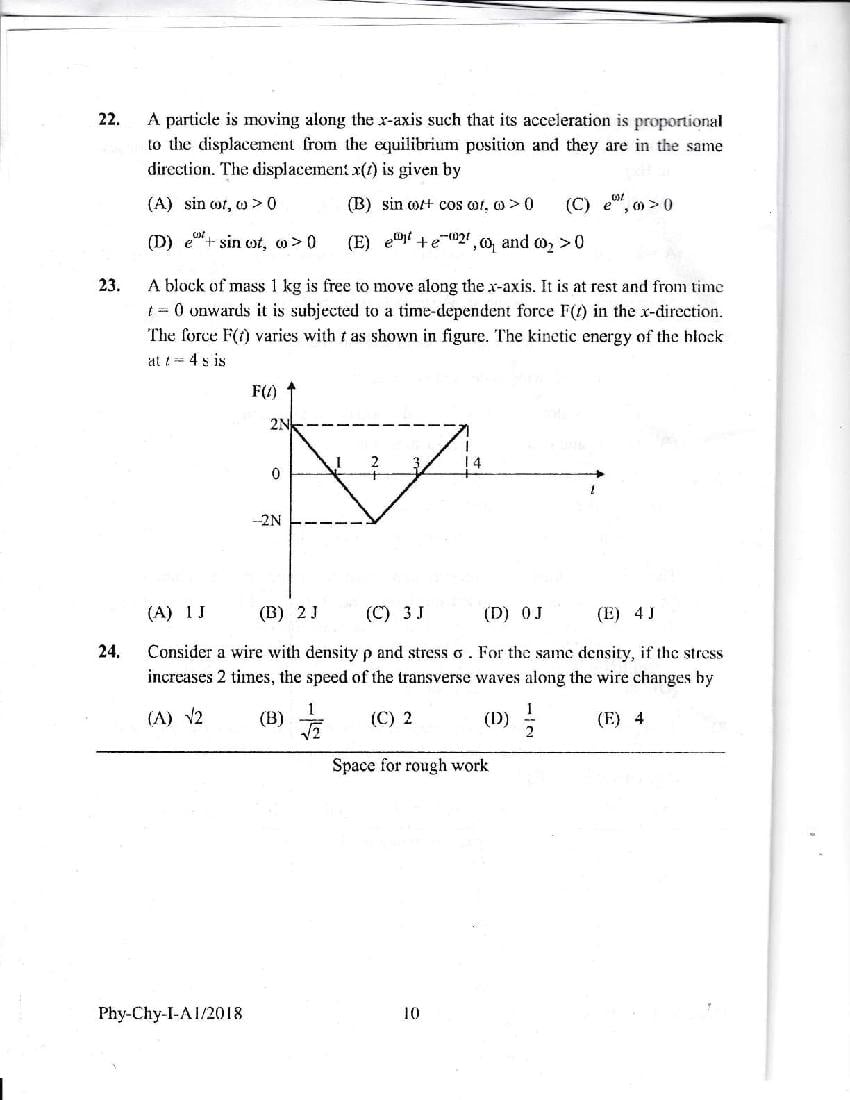 KEAM 2018 Question Paper PDF with Answer Keys (Paper 1 and 2)