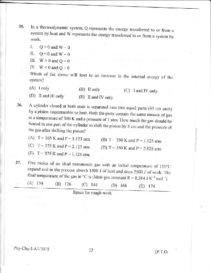 KEAM 2018 Question Paper PDF with Answer Keys (Paper 1 and 2)