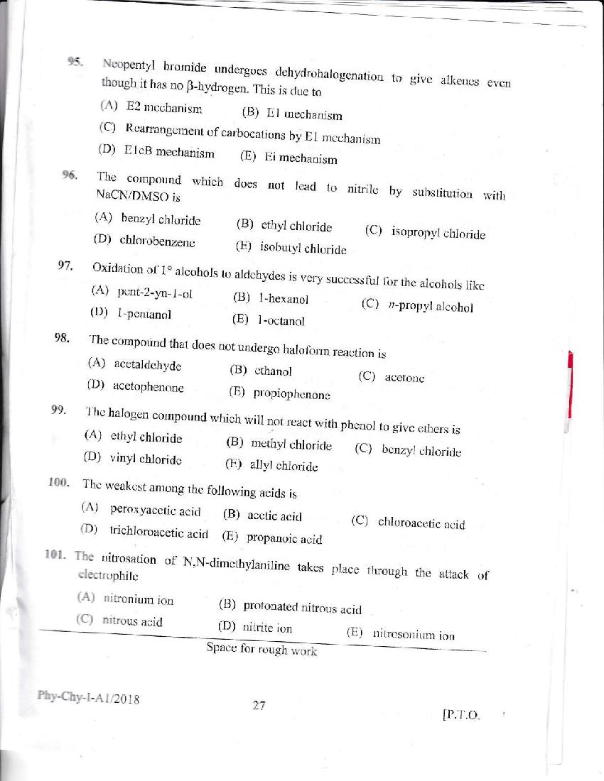 KEAM 2018 Question Paper PDF with Answer Keys (Paper 1 and 2)