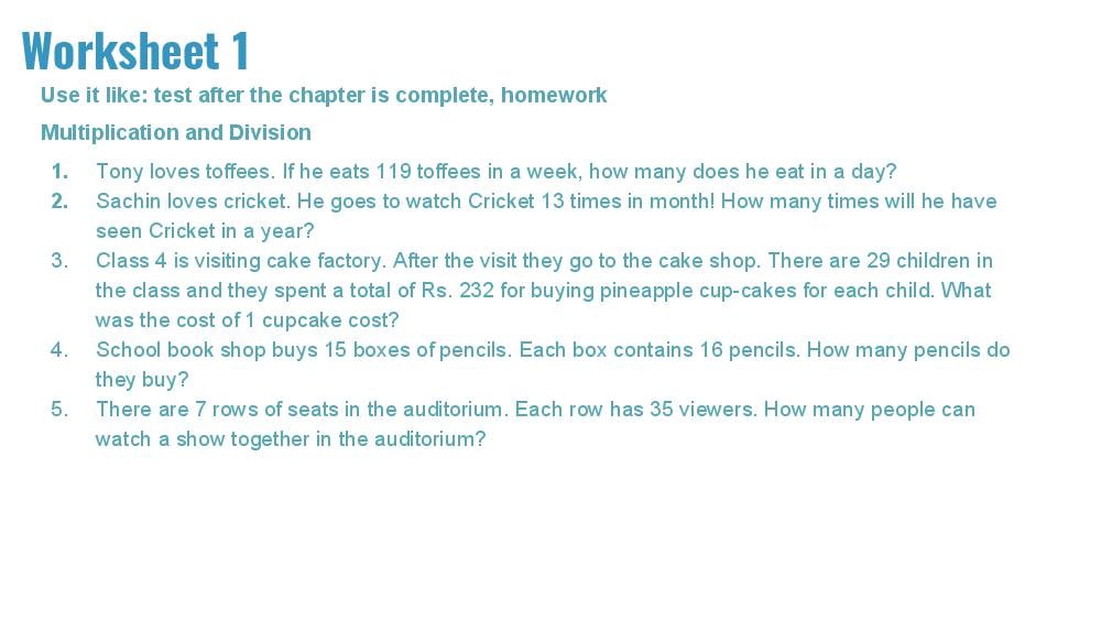Teaching Material for Class 4 Maths – NCERT CBSE Handbook for Teachers