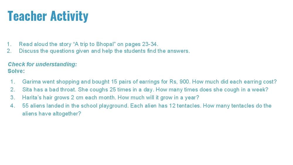Teaching Material for Class 4 Maths – NCERT CBSE Handbook for Teachers