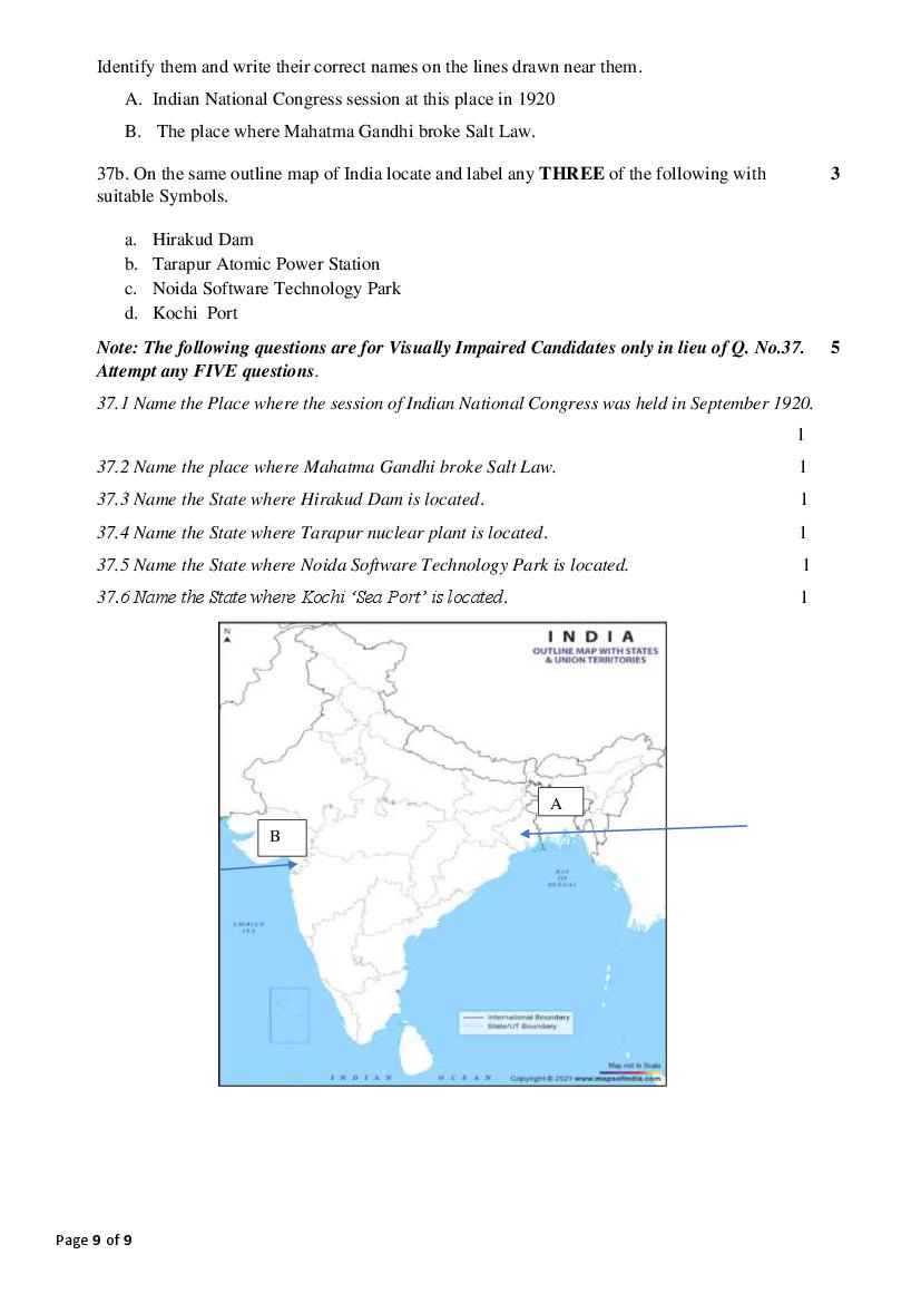 Cbse Class 10 Social Science Sample Paper 2023 Pdf Class 10 Social