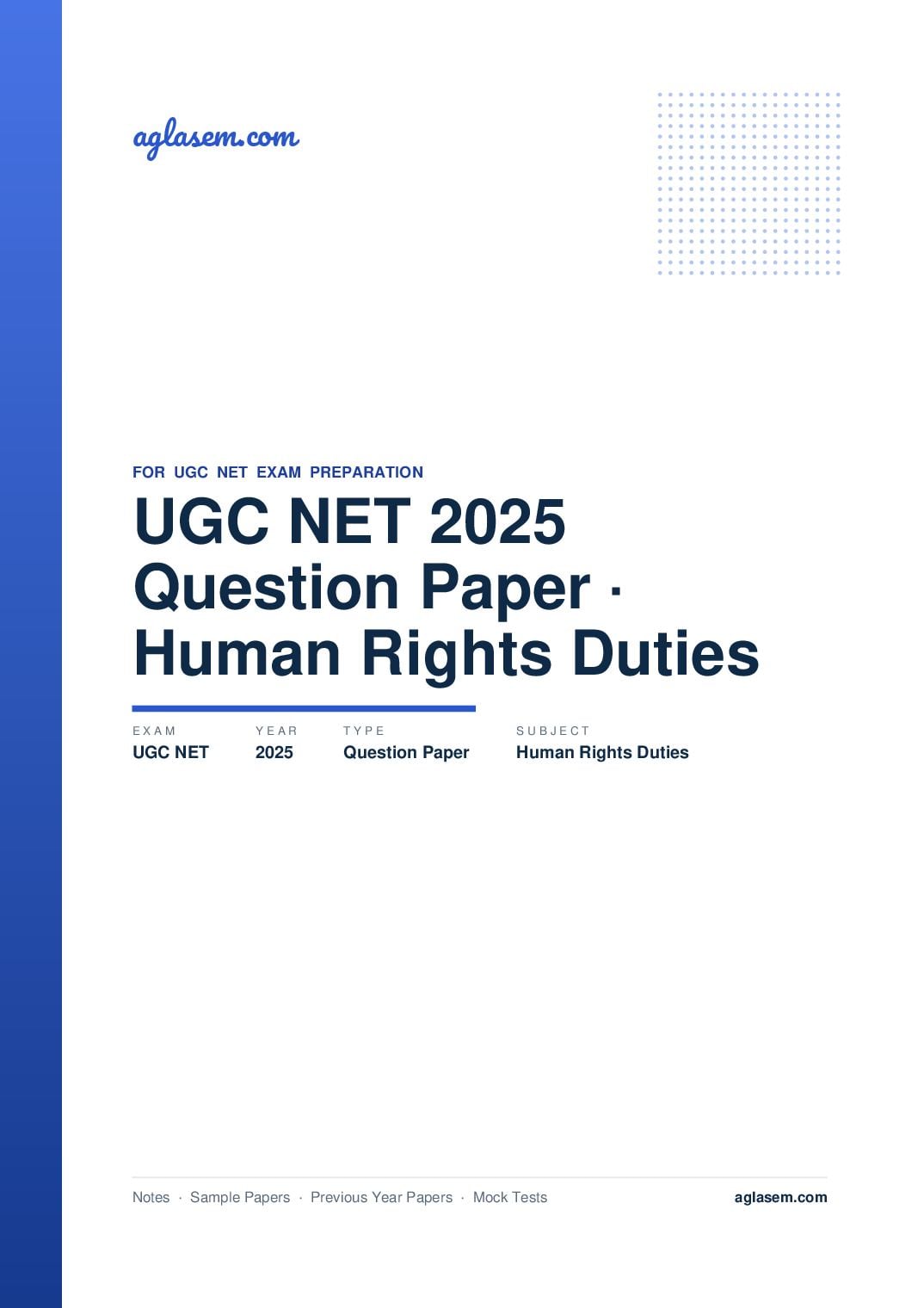 UGC NET 2025 Question Paper Human Rights and Duties - Page 1 of 139
