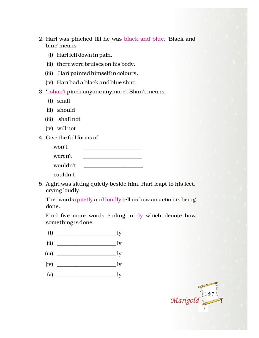 NCERT Solutions for Class 5 English Chapter 8 Nobodys Friend, The Little  Bully (PDF)