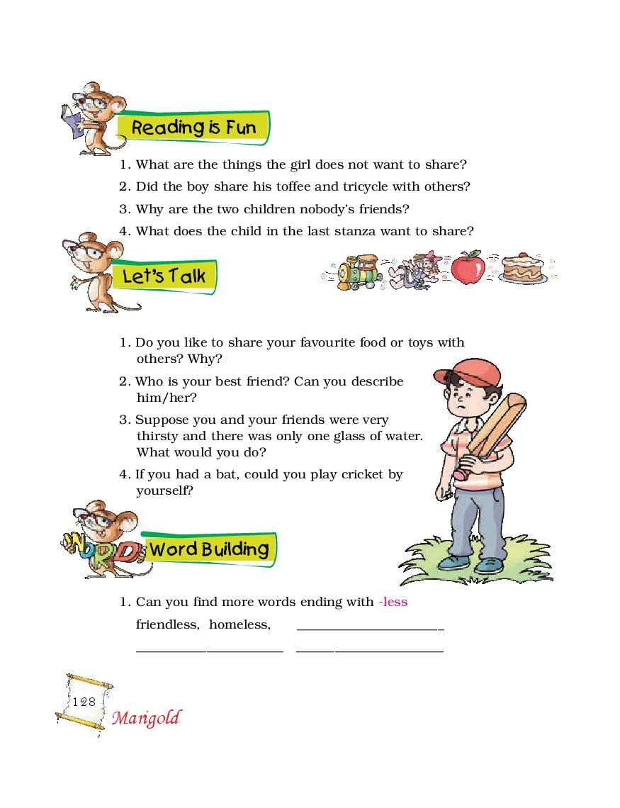 NCERT Solutions Class 5 English Chapter 8 Nobodys Friend Little Bully