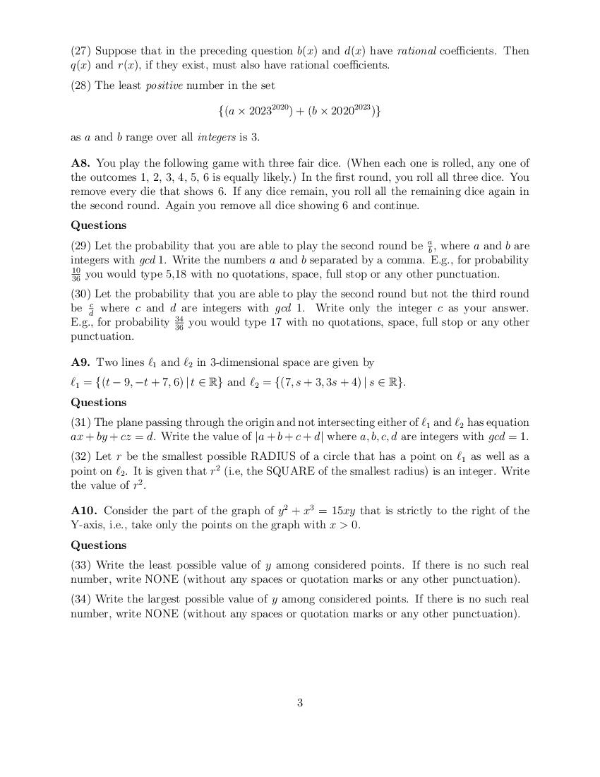CMI Entrance Exam 2023 Question Papers PDF with Solutions (4 Papers)